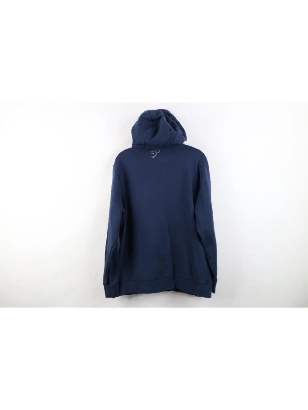 Gymshark Mens Medium Faded Spell Out Running Jogging Gym Hoodie Sweatshirt Blue